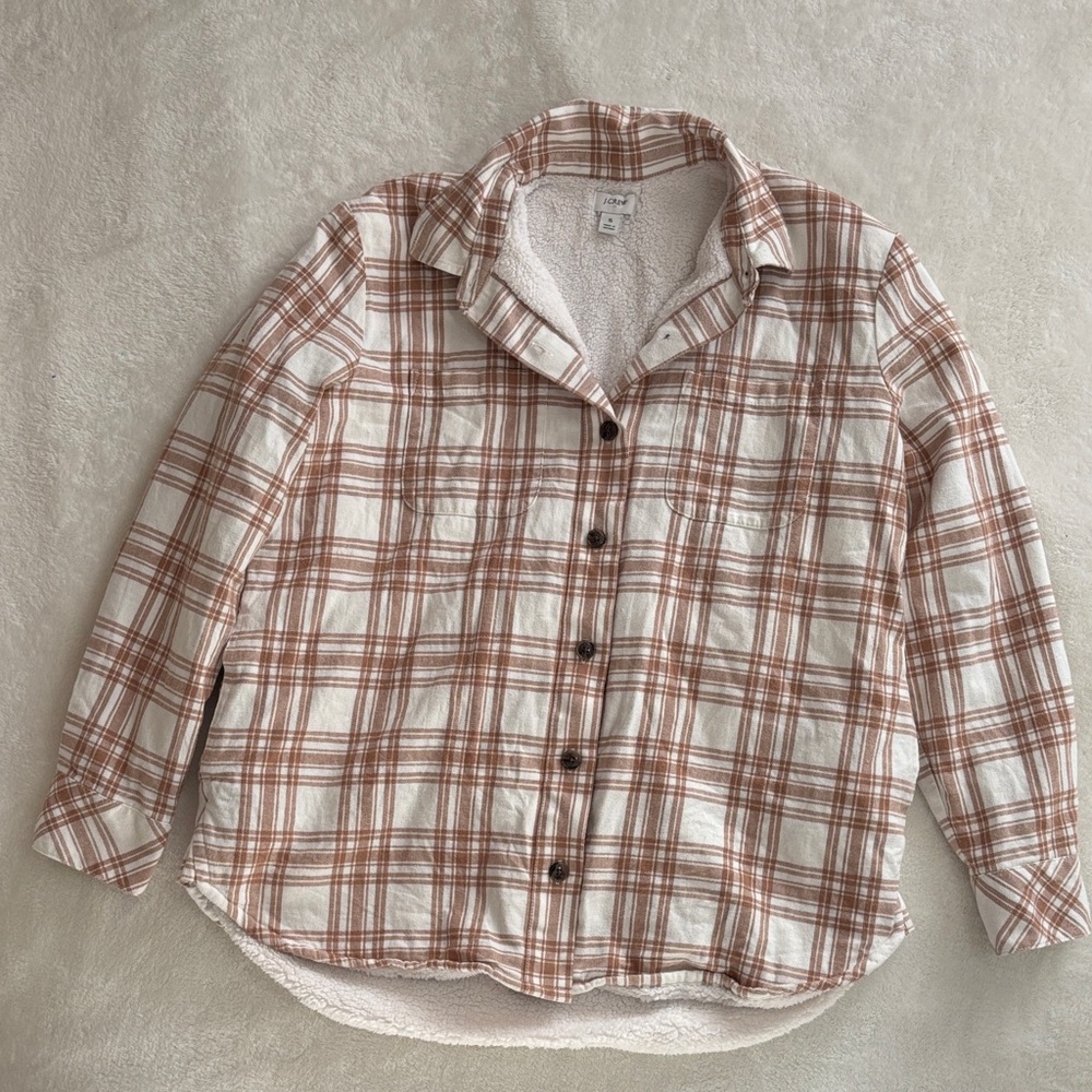 J. Crew Plaid Jacket in Brown and White